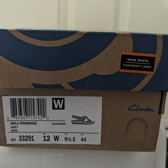 Cloudsteppers by Clarks Arla Primrose Sandal, size 12 wide, heathered grey - Picture 3 of 7